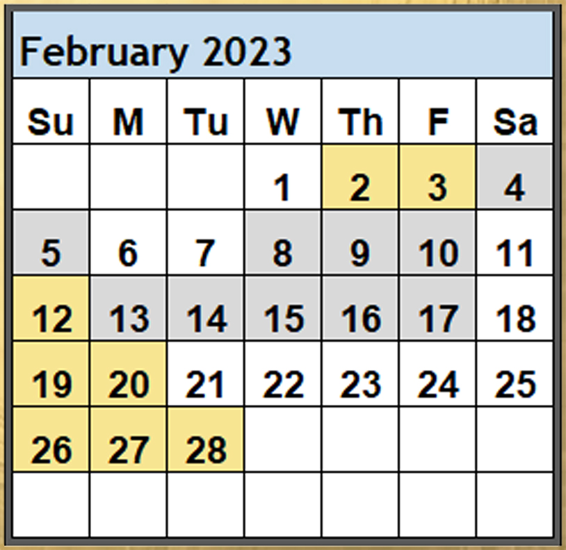 Magi Helena Best Worst Days February 2023 Scientific Multidimensional Astrology Astro-Calendar Astro Calendar